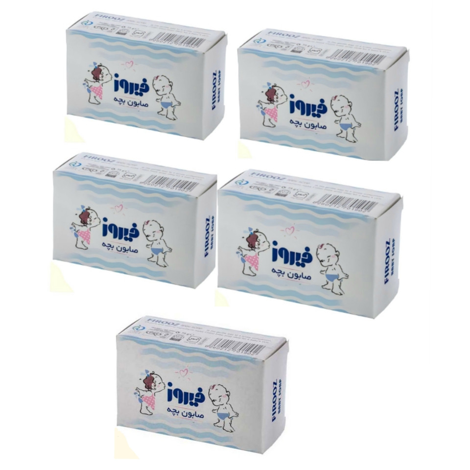 صابون بچه فیروز مدل Gh.bo وزن 75 گرم بسته 5 عددی صابون بچه فیروز مدل Gh.bo وزن 75 گرم بسته 5 عددی