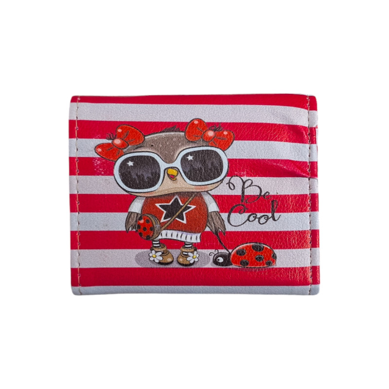 کیف پول زنانه مدل جغد راه راه