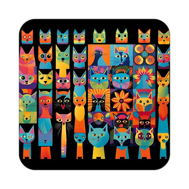 زیر لیوانی کاکتی طرح حیوانات رنگی مدل mp26795