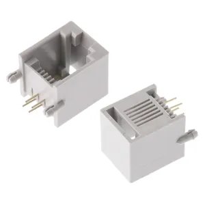 کانکتور مادگی تلفن مدل 6P4C-RJ11-Right.Angle بسته 2 عددی