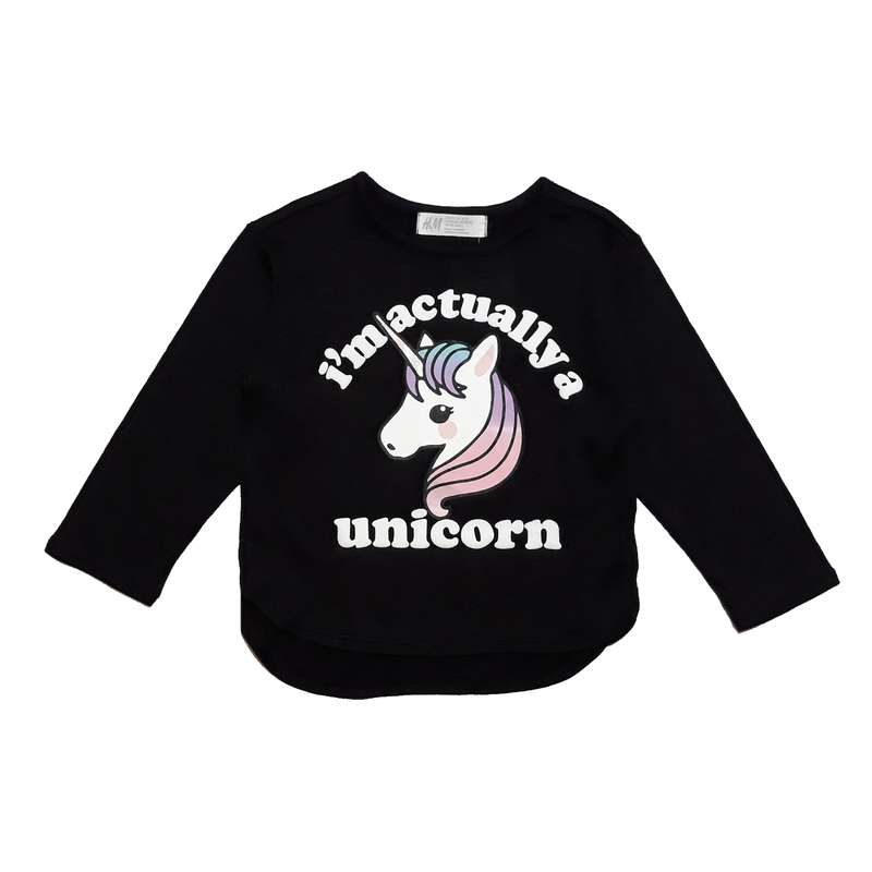 تی شرت آستین بلند دخترانه اچ اند ام کد 2248