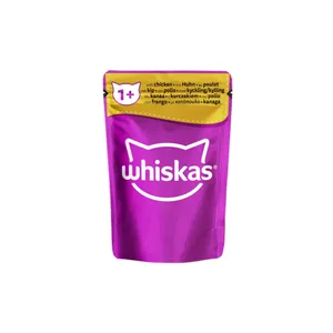 پوچ گربه بالغ ویسکاس مدل Chicken طعم مرغ وزن 85 گرم