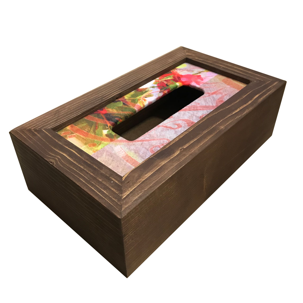 جعبه دستمال کاغذی آرت مان مدل گل رنگ روغن
