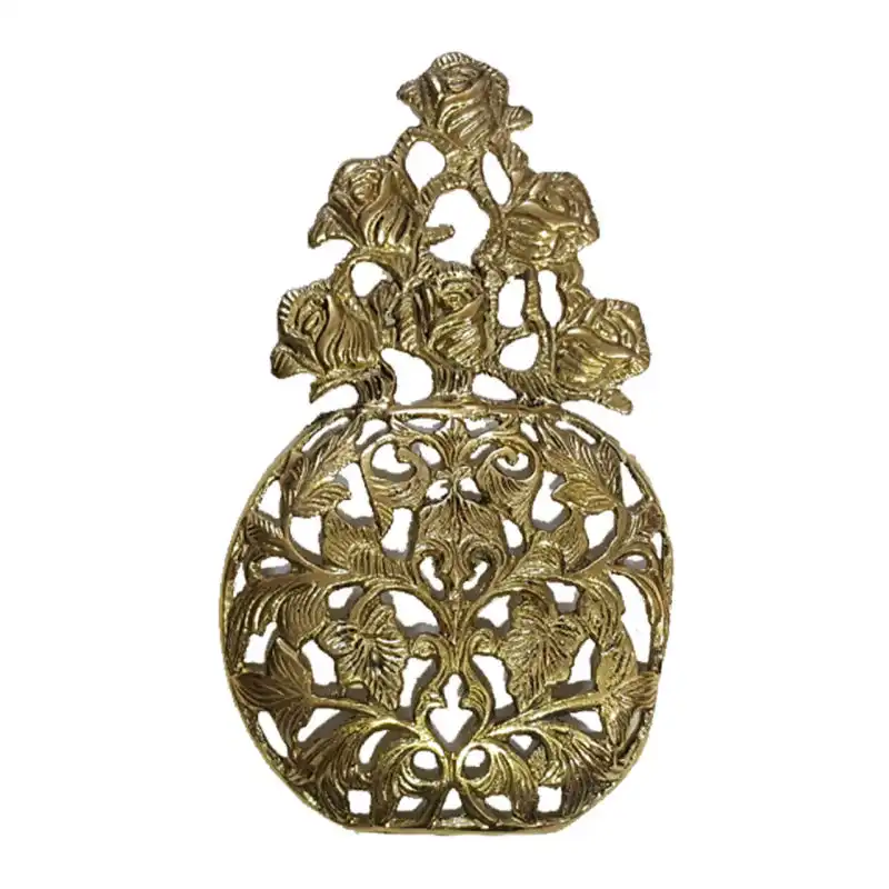 گلدان برنجی مدل دیوار کوب کد 7688 بسته 3 عددی