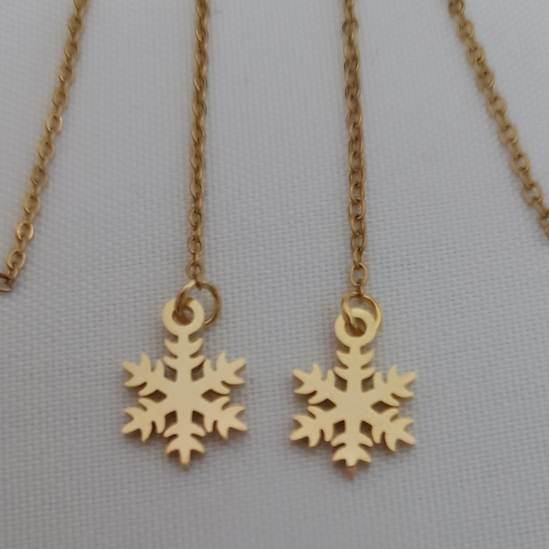 گوشواره زنانه استینلس استیل مدل دانه برف 3264