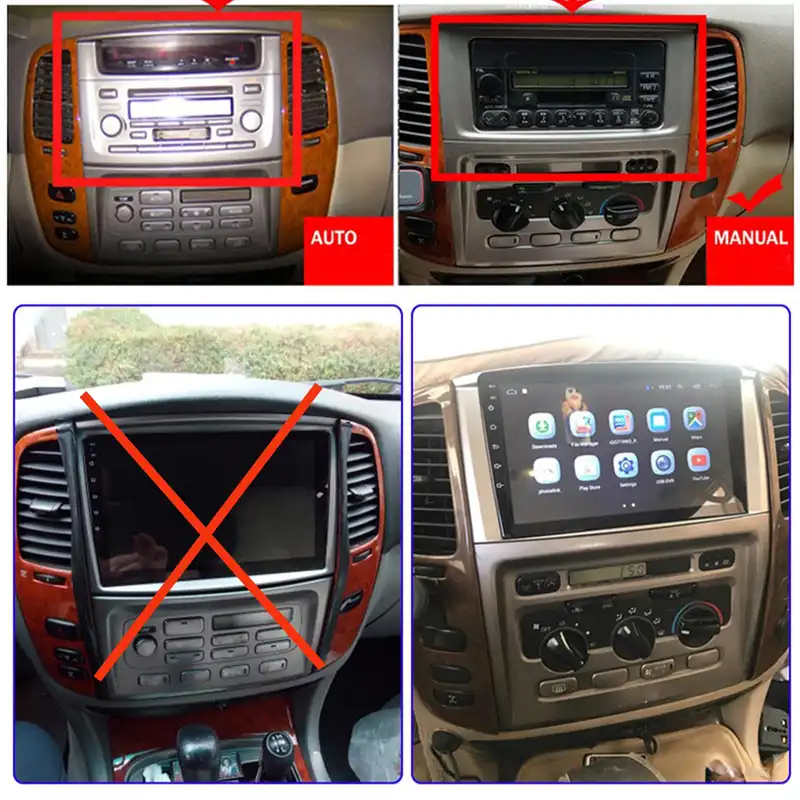 پخش کننده تصویری خودرو مدل اندروید Golden24 مناسب برای لندکروز