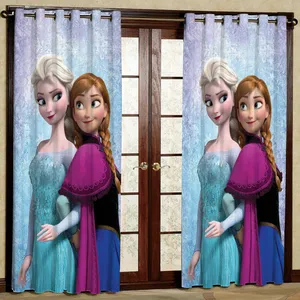 پرده مدل السا و آنا هازان پانچی کد 1371 سایز 140x200 سانتی متر