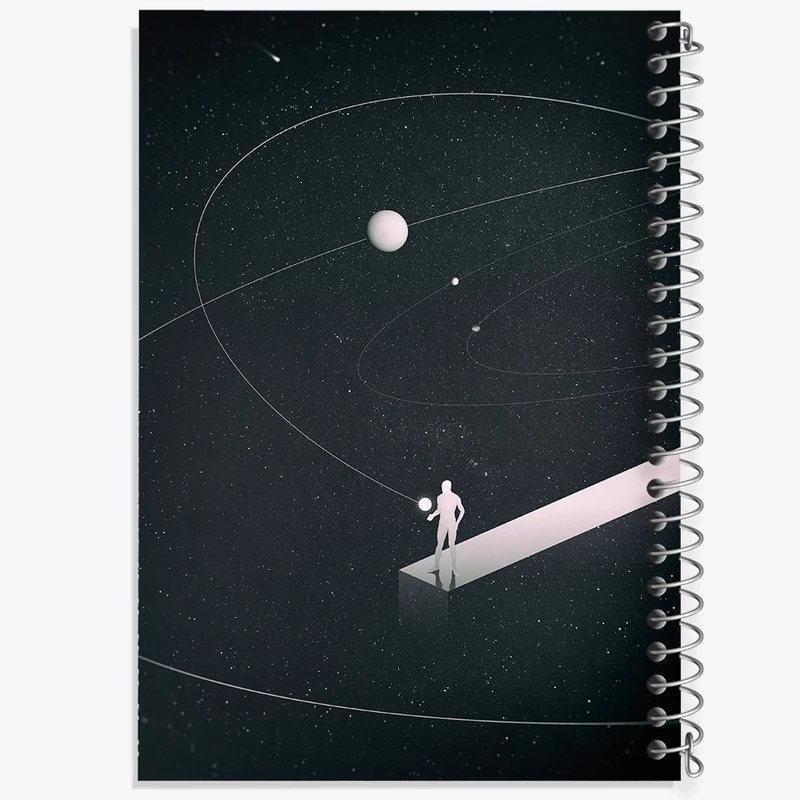 دفتر شطرنجی 50 برگ خندالو مدل فضایی کد F99