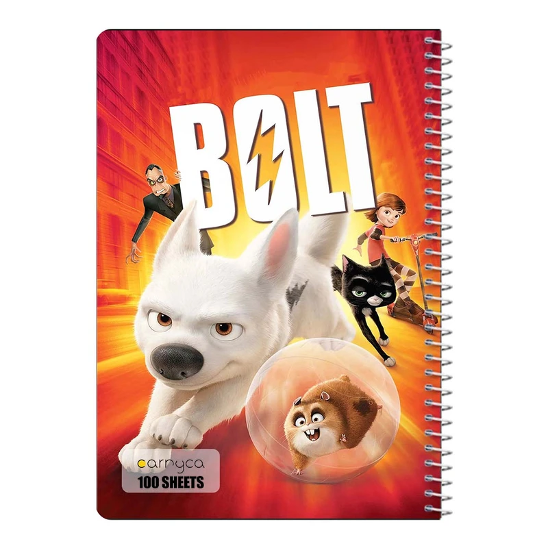دفتر مشق 100 برگ سیمی کارنیکا طرح بولت Bolt کد 51297
