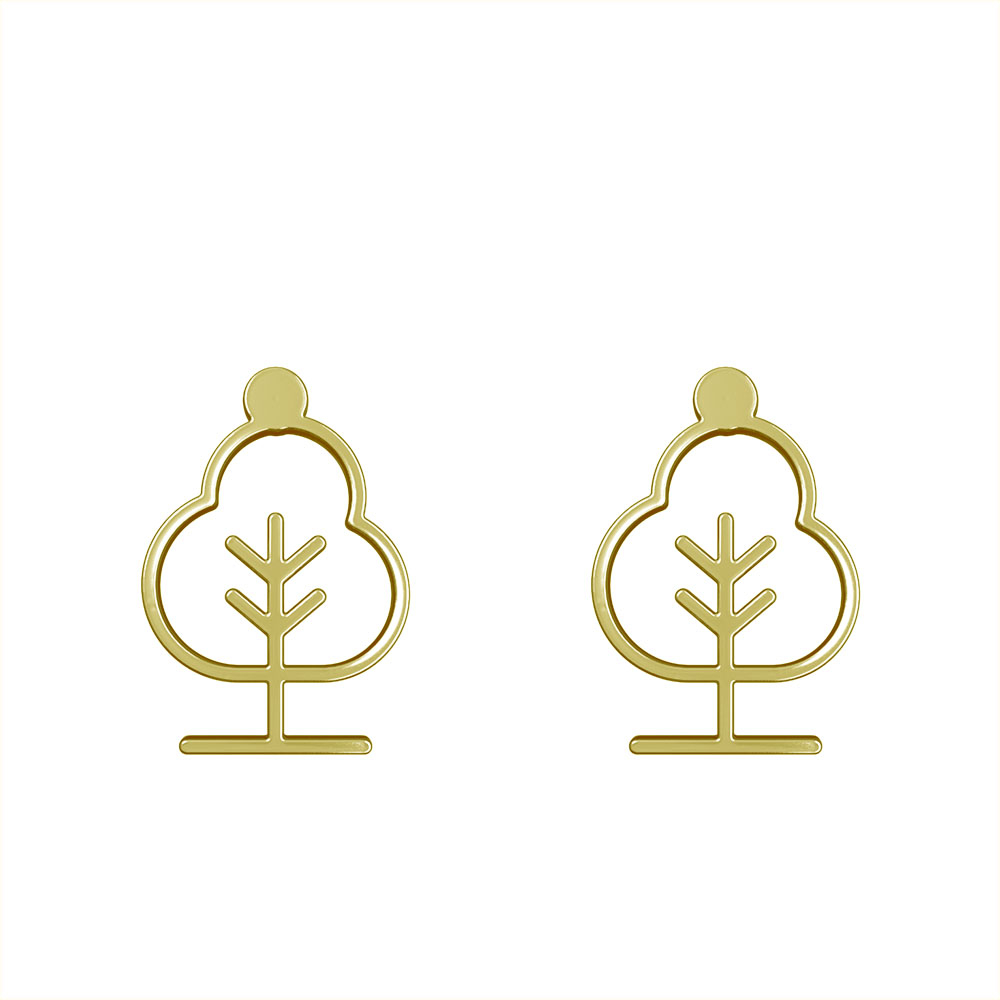 گوشواره طلا 18 عیار زنانه مدوپد مدل درخت کد GA1-15805