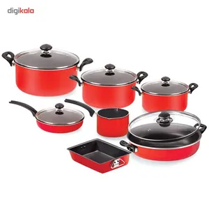 سرویس قابلمه با در شیشه ای زرساب 12 پارچه مدل NS-4400