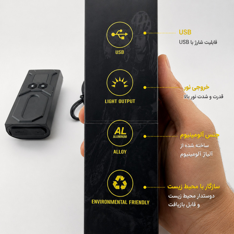 چراغ جلو دوچرخه اسنو کمپ مدل LED3