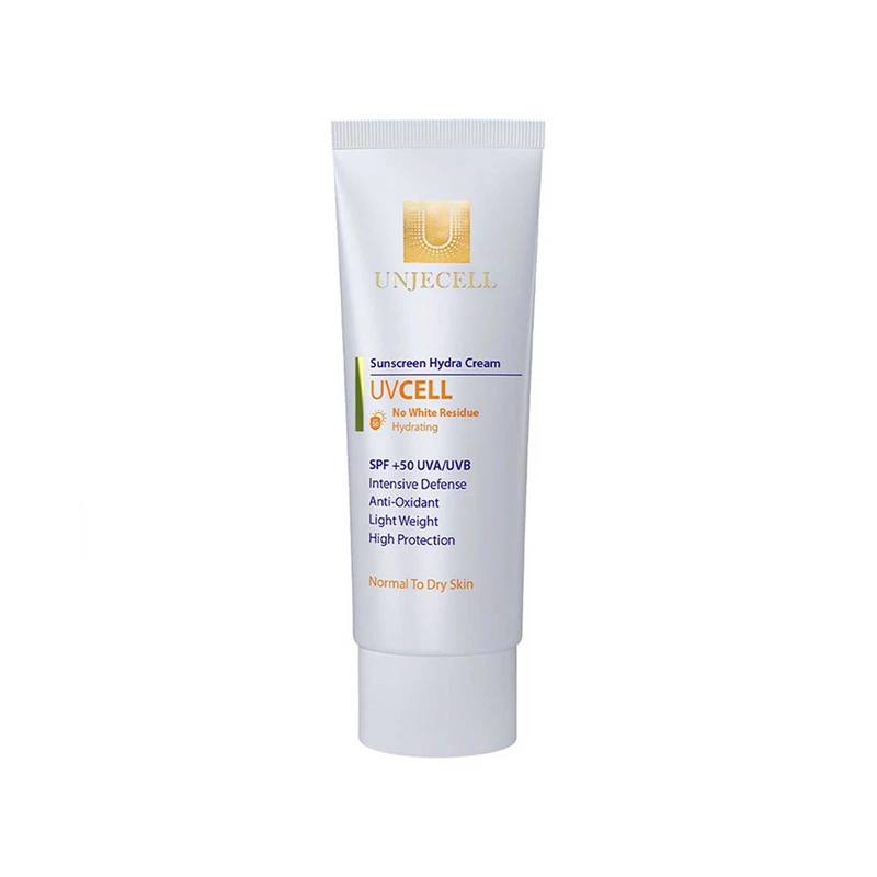 کرم ضد آفتاب بی رنگ آنژسل  SPF50 مدل UVCELL مناسب انواع پوست حجم 40 میلی لیتر