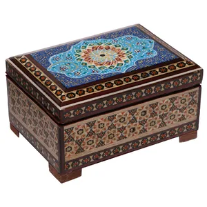 جعبه جواهرات خاتم کاری گالری گوهران  مدل 1471