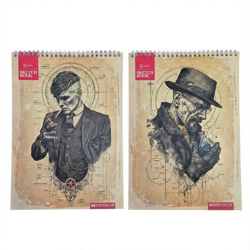 دفتر طراحی ۴۰ برگ پالت طرح مستر سیمی گلاسه بسته ۲ عددی