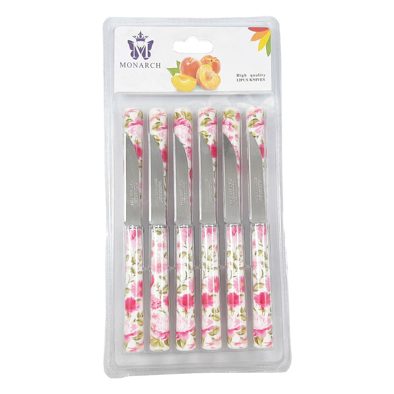 کارد میوه خوری مونارچ کد M004 بسته 12 عددی