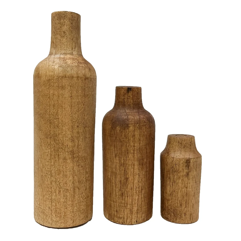 گلدان چوبی کد 2 مجموعه 3 عددی 