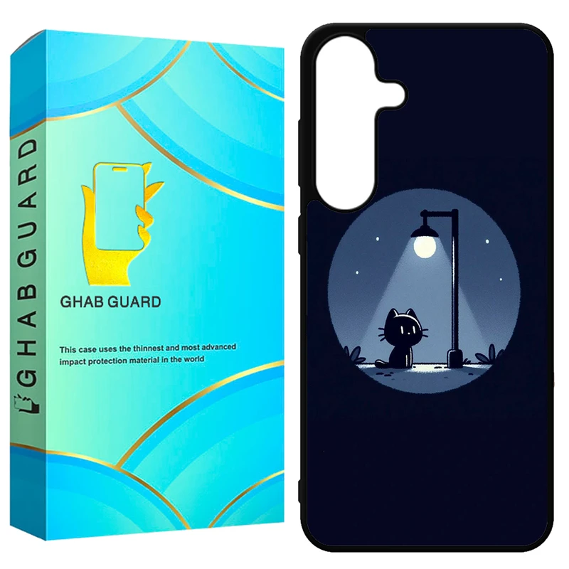 کاور قاب گارد طرح گربه و شب مدل GCHPS24 مناسب برای گوشی موبایل سامسونگ Galaxy S24