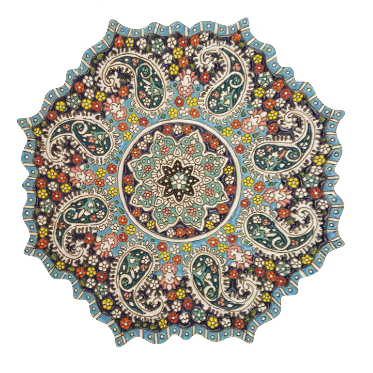 بشقاب میناکاری مدل MBA-3006