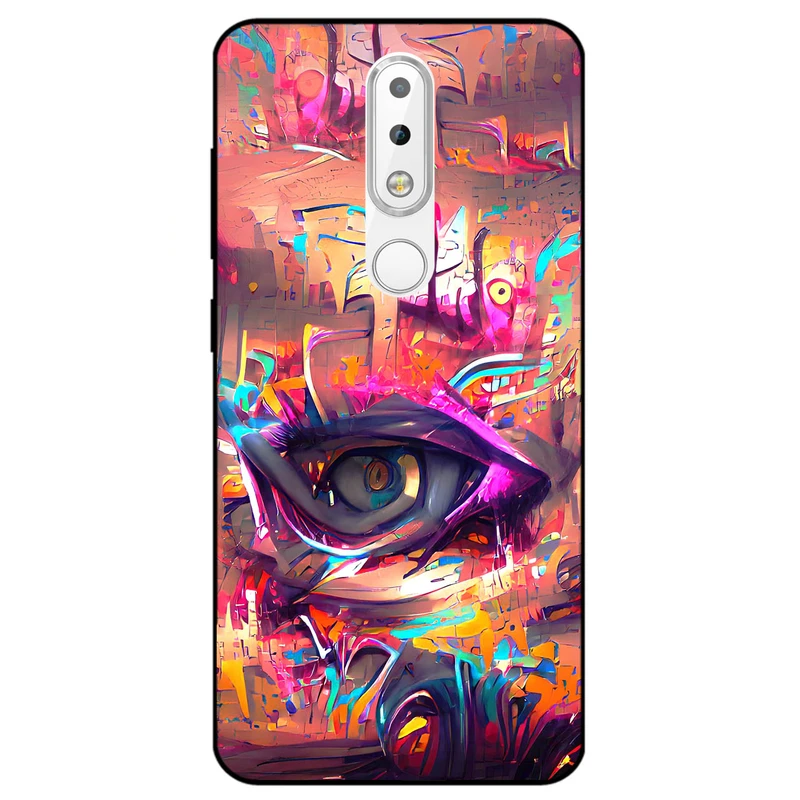 کاور مگافون طرح چشم مدل 2823 مناسب برای گوشی موبایل نوکیا 6.1 Plus / X6     