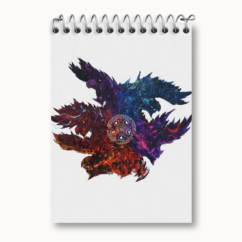 دفتر یادداشت 50 برگ خندالو مدل بازی شکارچی هیولا (Monster Hunter) کد 33237