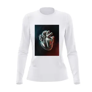 تی شرت آستین بلند زنانه مدل قلب