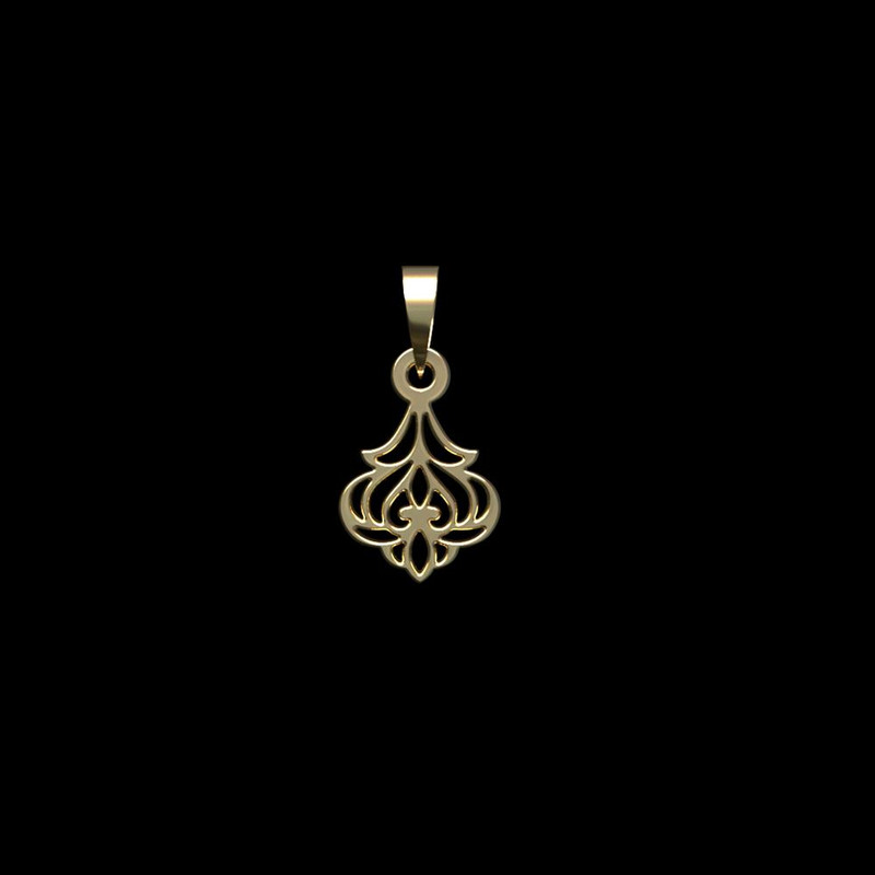 آویز گردنبند طلا 18 عیار زنانه مدوپد مدل اسلیمی کد PA1-15291