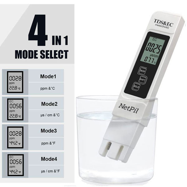 هدایت سنج و سختی سنج نت پیل مدل ec tds هدایت سنج و سختی سنج نت پیل مدل ec tds