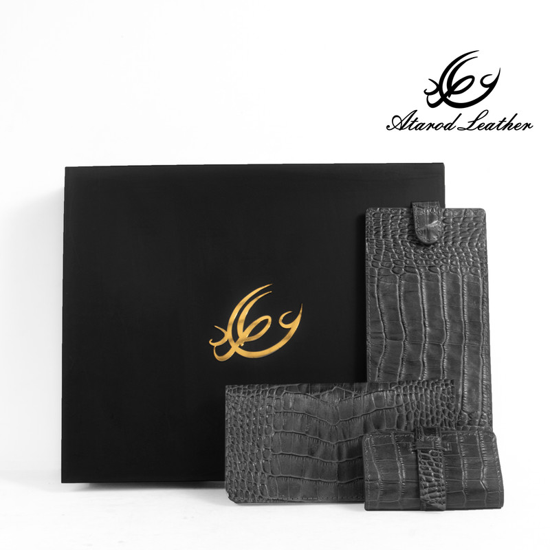 ست هدیه چرم عطارد مدل چرم طبیعی کد A61