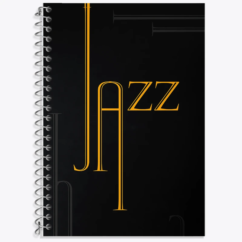 دفتر زبان 50 برگ خندالو مدل سه خط طرح Jazz کد F7445