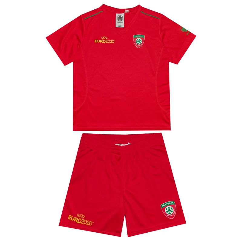 ست تیشرت و شلوارک ورزشی پسرانه یوفا مدل PORTUGAL-EURO2020