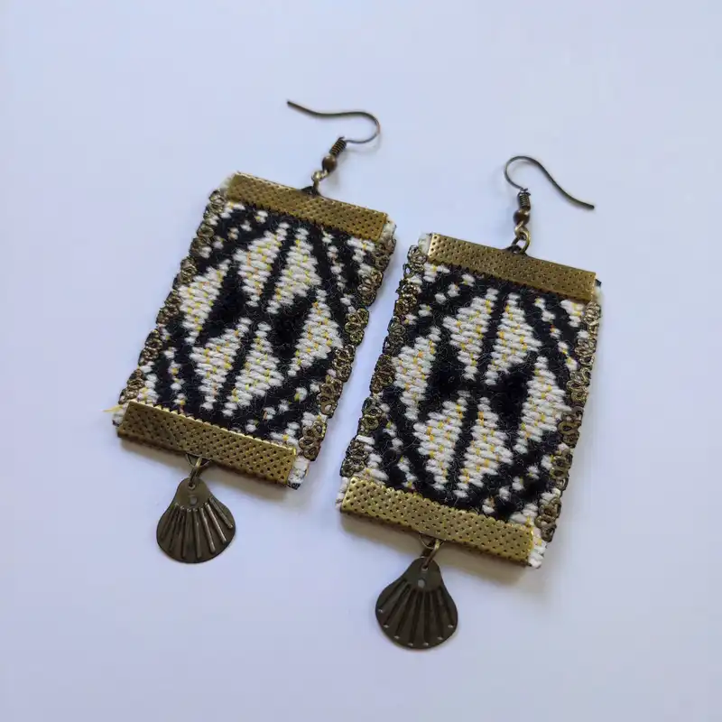 گوشواره زنانه طرح گلیم