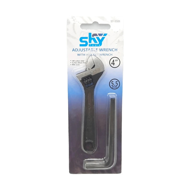 آچار فرانسه اسکای مدل AJ-SKY-ST-1589 سایز 4 اینچ