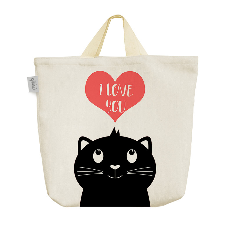 ساک خرید خندالو مدل گربه کد 1835