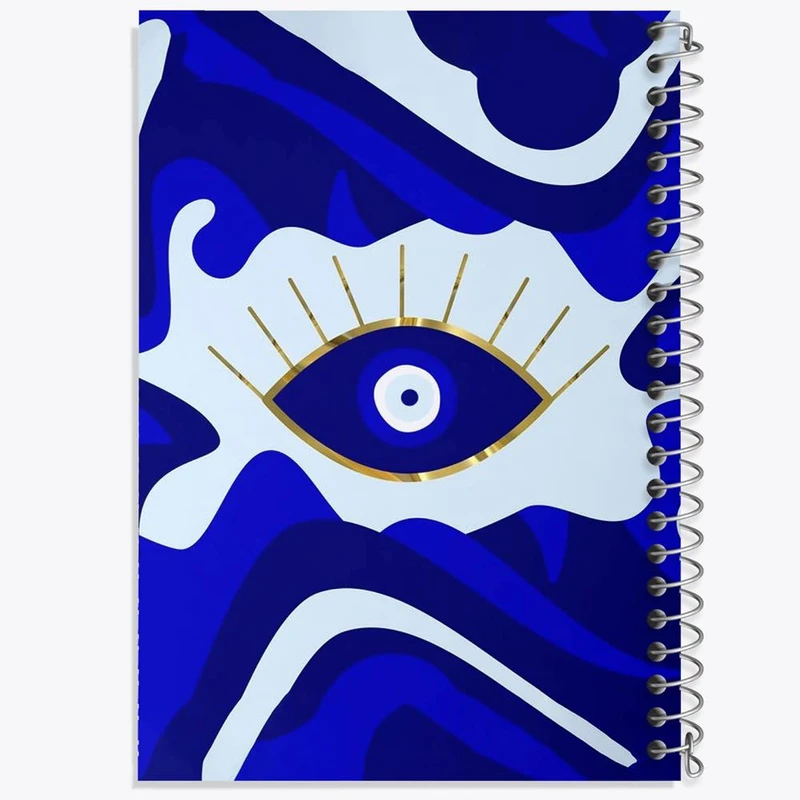 دفتر ژورنال نویسی 50 برگ خندالو مدل نقطه ای طرح چشم نظر کد 22014