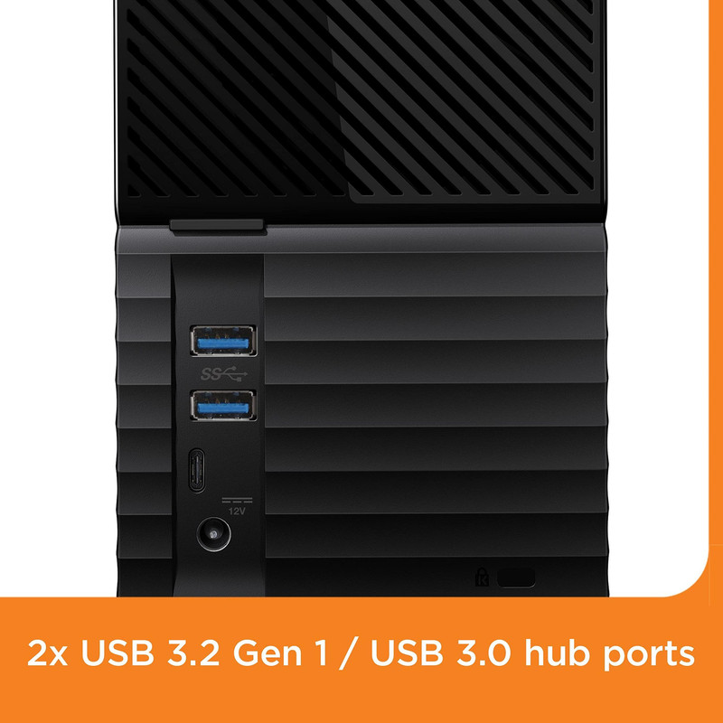 هارد اکسترنال وسترن دیجیتال مدل WD MYBOOK DUO 24TB ظرفیت 24 ترابایت دارای رابط USB Type-A 3.1