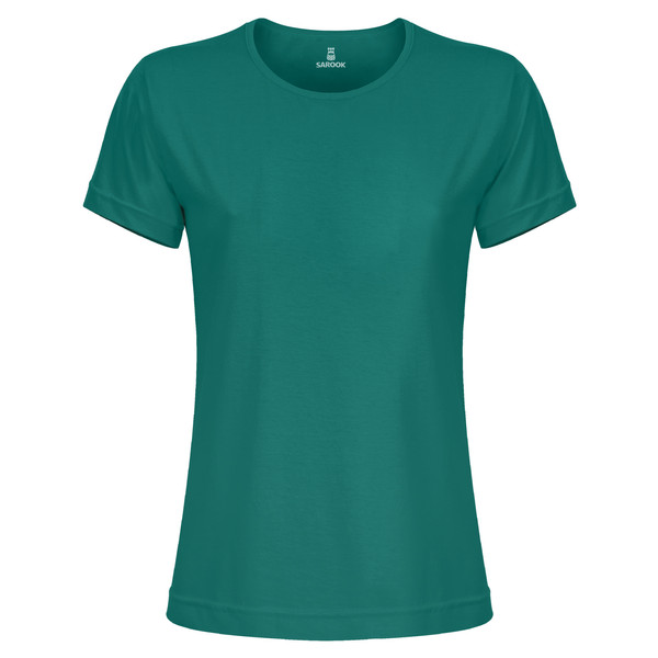 تی شرت آستین کوتاه زنانه ساروک مدل TSHPYR کد 06 رنگ سبز