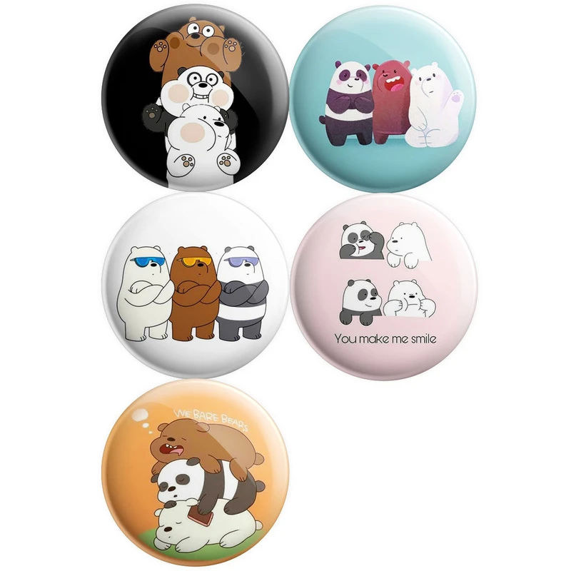 پیکسل پرمانه طرح خرس‌های کله‌فندقی کد pmg5.10947 مجموعه 5 عددی