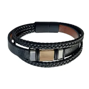 دستبند مردانه مدل ماتیاس چرم طبیعی کد 6655