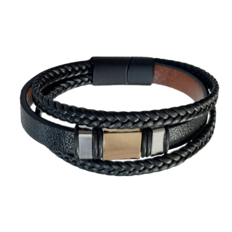 دستبند مردانه مدل ماتیاس چرم طبیعی کد 6655