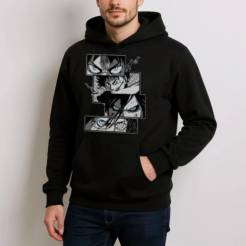 هودی مردانه مدل انیمه اتک ان تایتان کد anm154