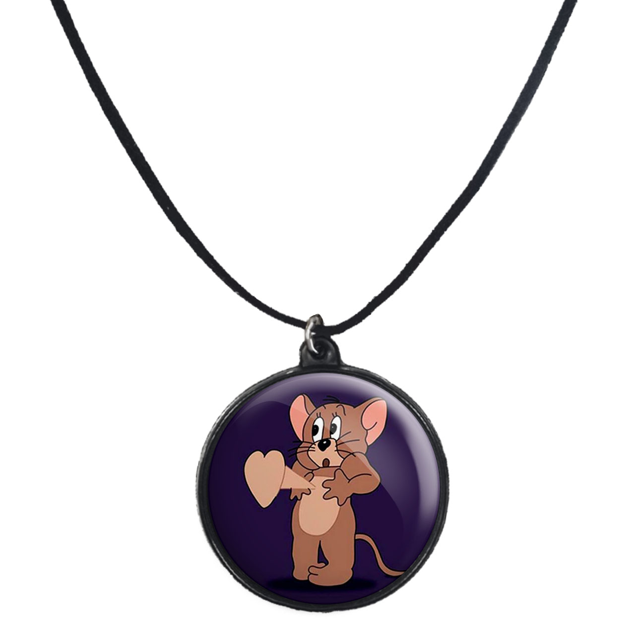 گردنبند پرمانه طرح تام و جری کد pmb.10747 مدل دو طرفه