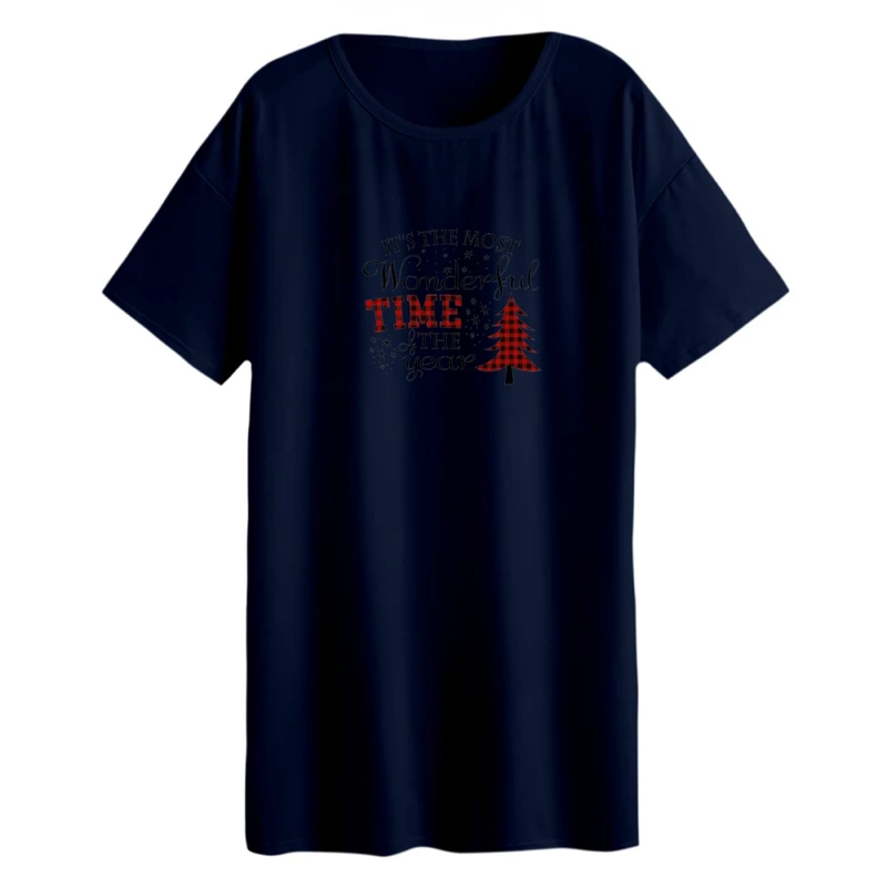 تی شرت لانگ زنانه مدل نوشته کریسمس کد 24