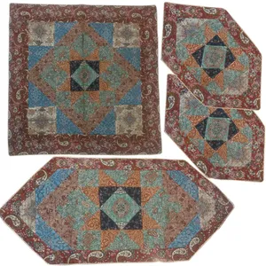 رومیزی 4 تیکه ترمه مدل CHGH_06