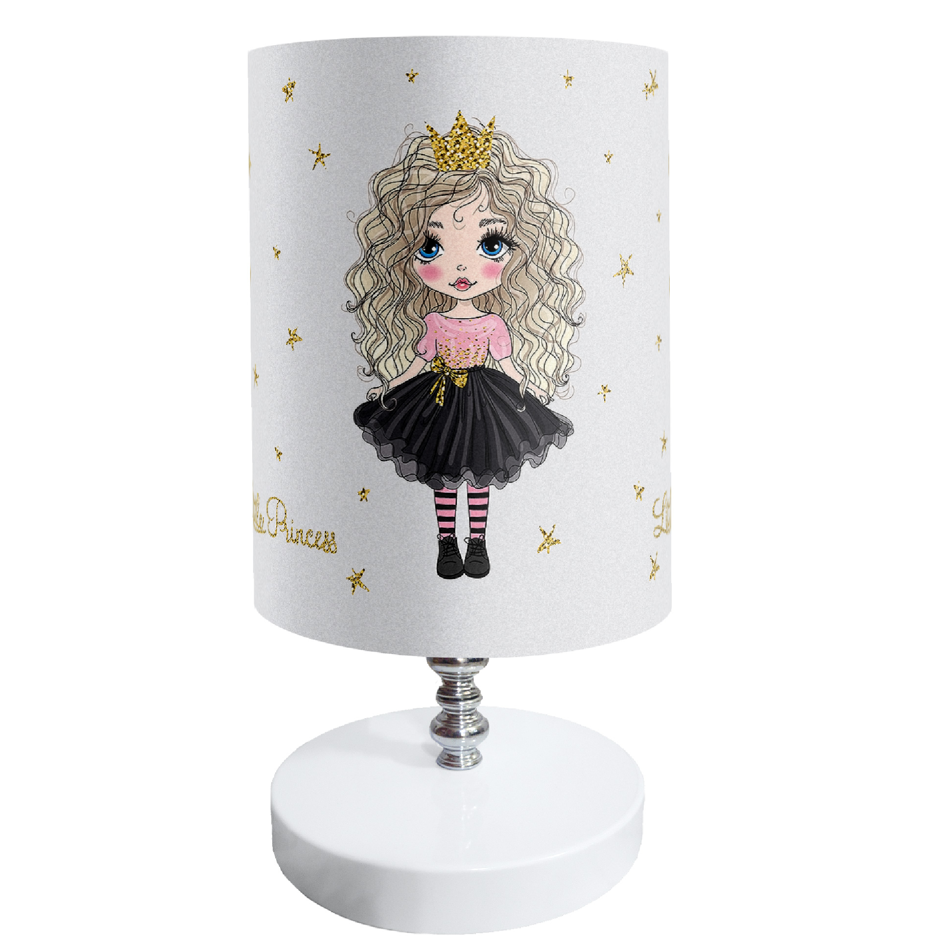 آباژور رومیزی کودک طرح دختر موفرفری مدل LBR-SBS-010