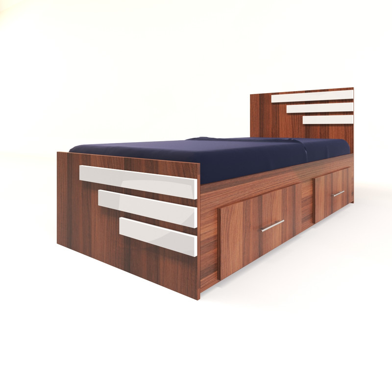 تخت خواب یکنفره اعیان مدل FH281 سایز 90x200 سانتی متر