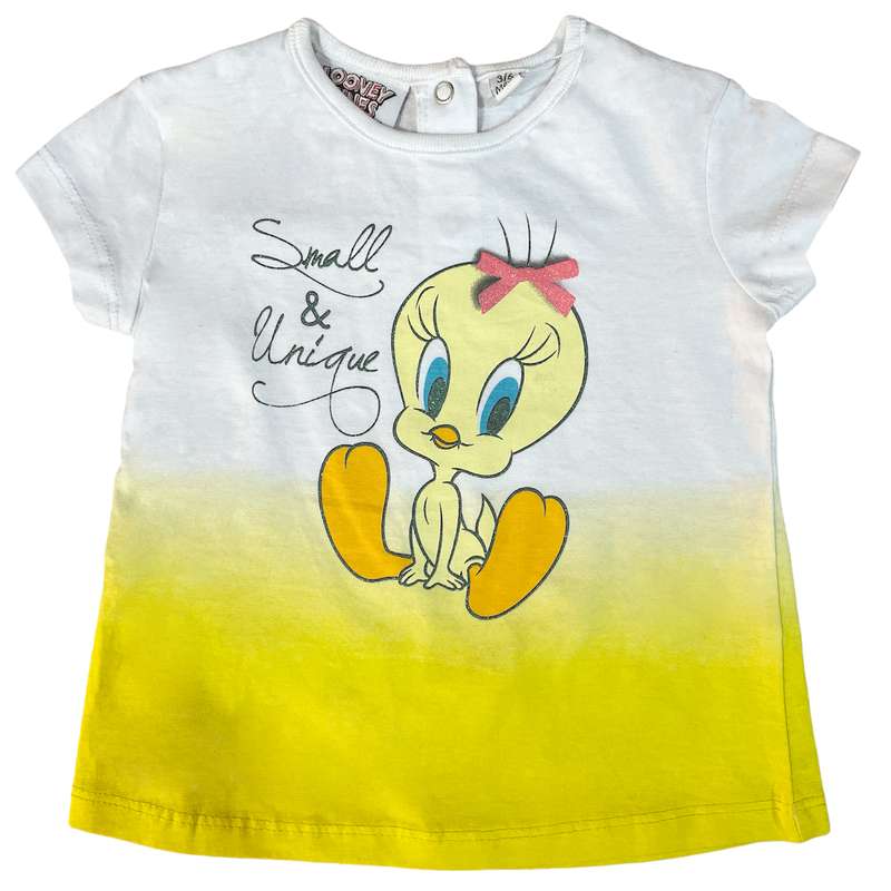 تی شرت آستین کوتاه نوزادی لونی تونز مدل توییتی 63527