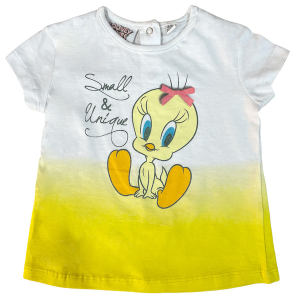 تی شرت آستین کوتاه نوزادی لونی تونز مدل توییتی 63527