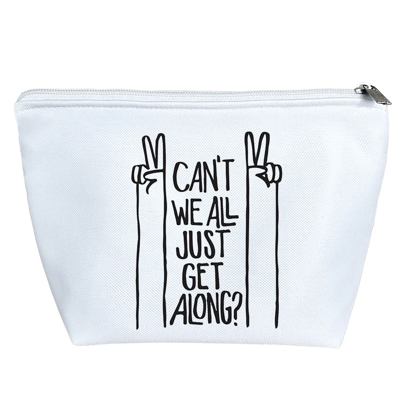 کیف لوازم آرایش دخترانه خندالو مدل Can't We All Just Get Along? کد 7060