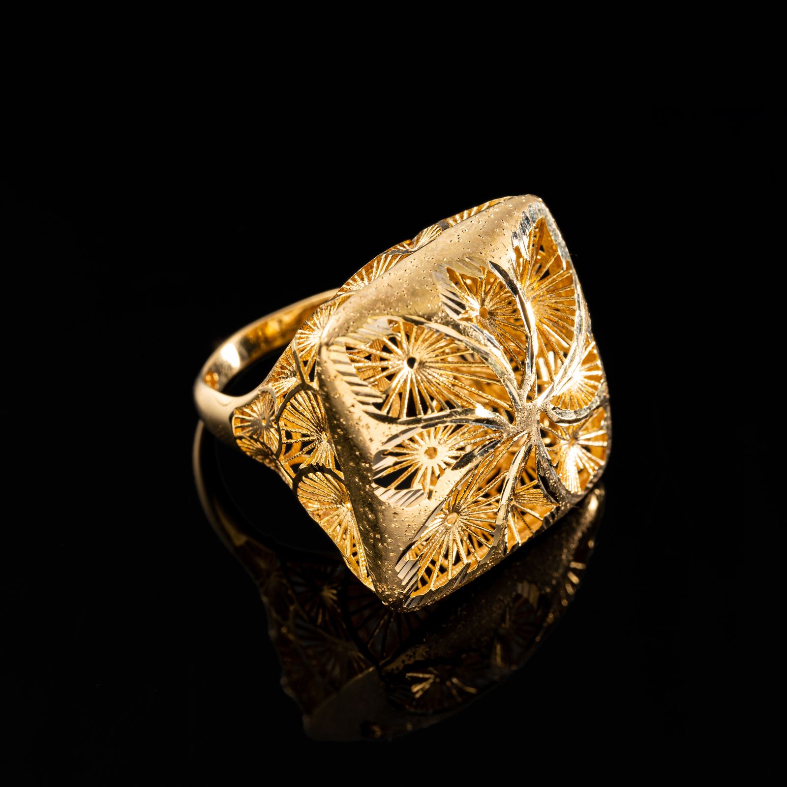 انگشتر طلا 18 عیار زنانه جواهری سون مدل 2744 -  - 2
